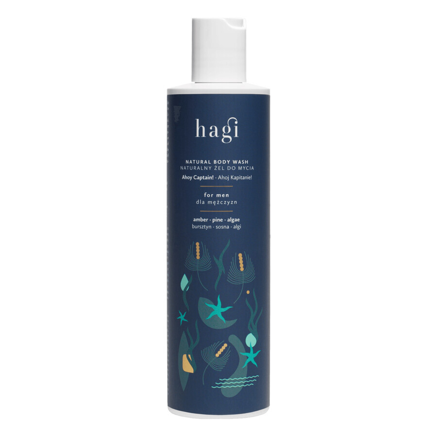 Hagi Ahoj Kapitan, natural washing gel for men, 300 ml