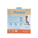 Potette Plus, pot de bébé et siège de toilette 2en1, gris et blanc, 1 pièce