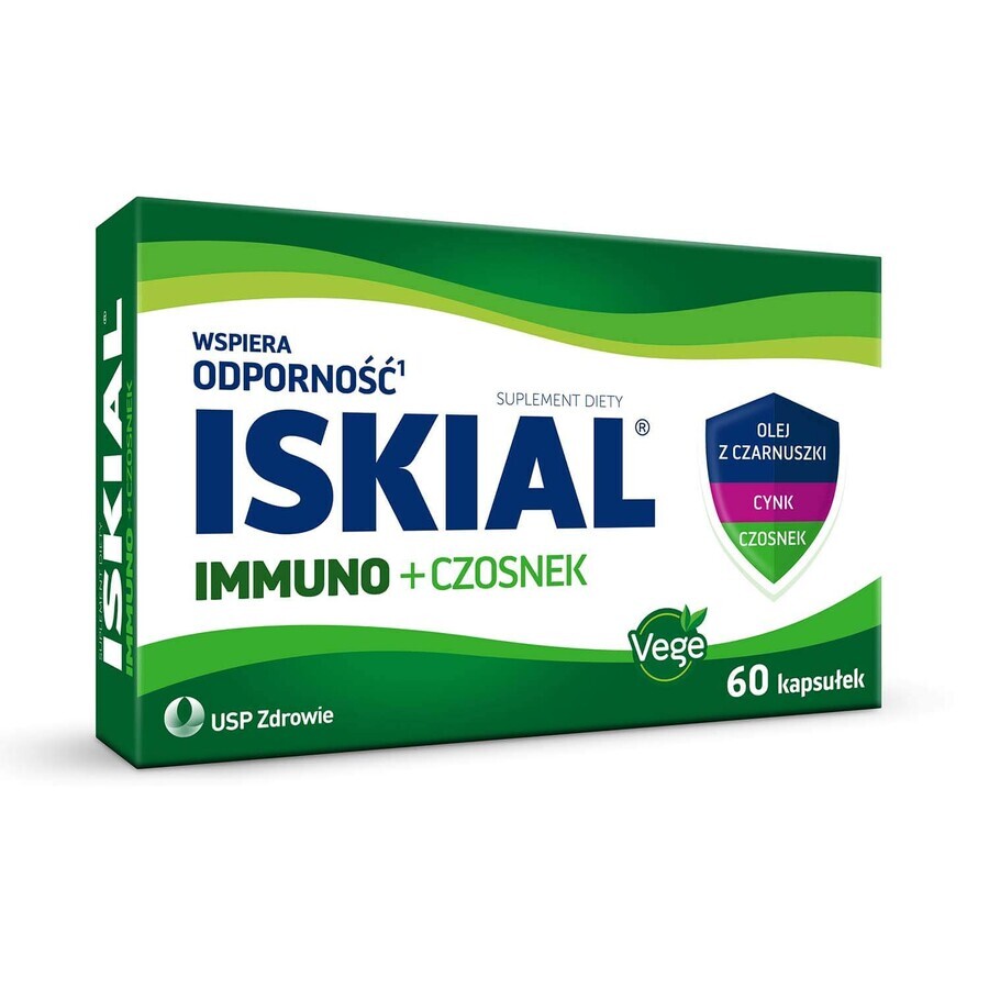 Iskial Immuno + Garlic, for children over 6 years and adults, 60 capsules