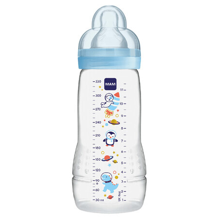 MAM Easy Active, biberon, Space Adventure, băiat, de la 4 luni, 330 ml