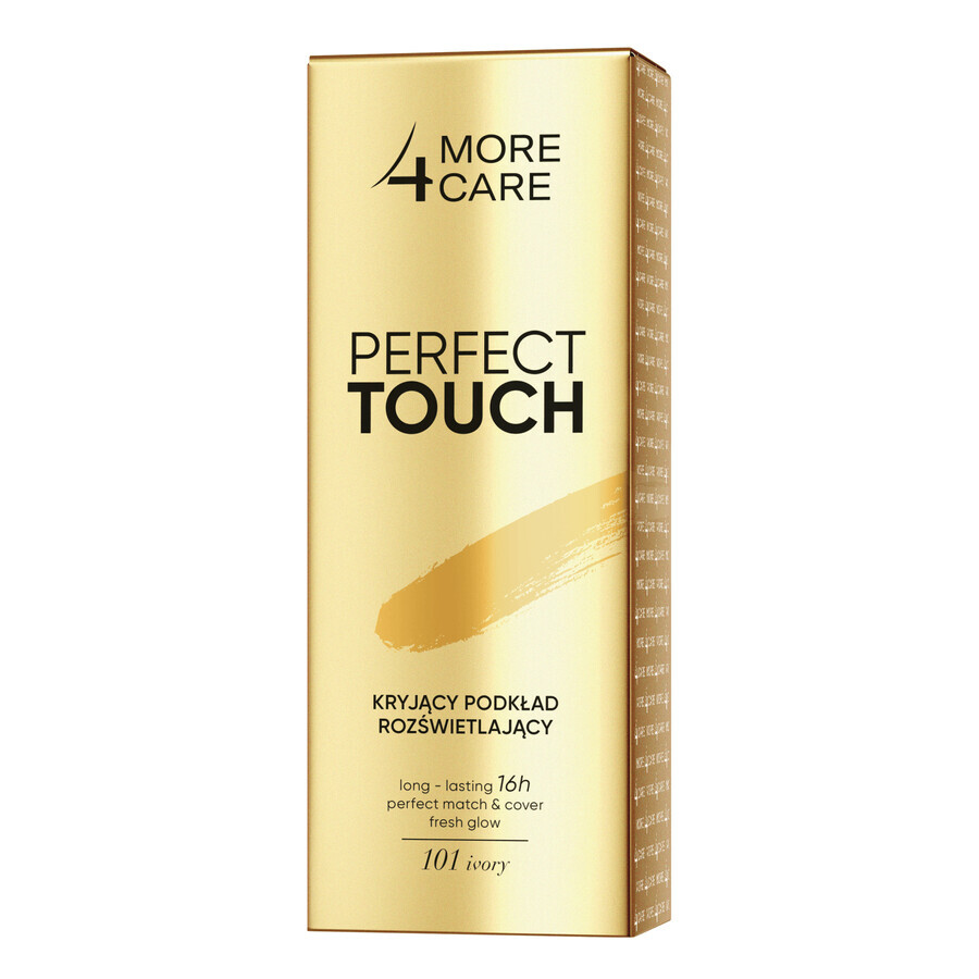 More4Care Perfect Touch, fond de teint illuminateur opaque, 101 Ivory, 30 ml