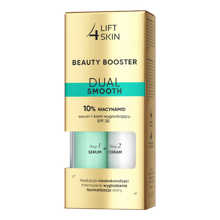 Lift4Skin Beauty Booster Dual Smooth set, sérum 10% niacinamide, 15 ml + crème lissante, SPF 30, 15 ml