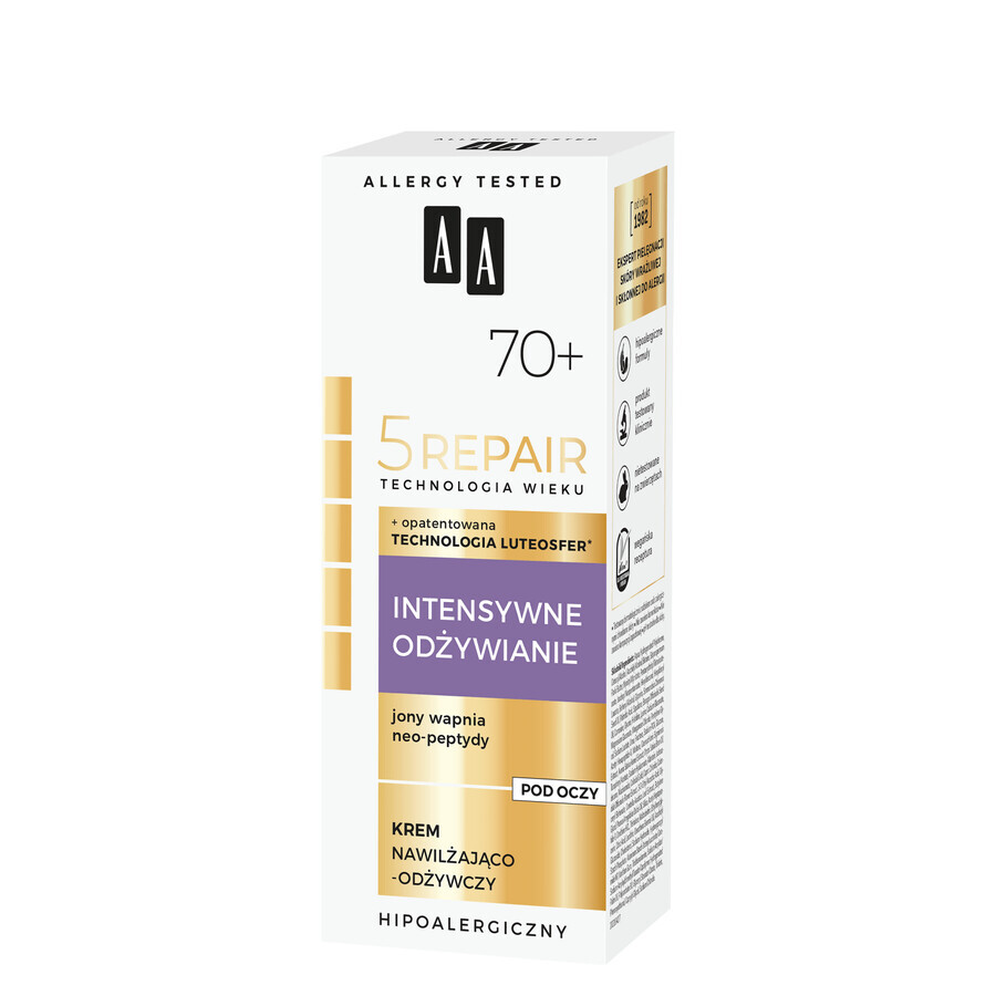 AA Age Technology 5 Repair 70+ Intensive Crema de contorno de ojos nutritiva, hidratante y revitalizante, 15 ml