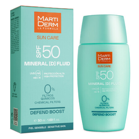 MartiDerm Sun Care Mineral D, mineral face fluid with SPF 50 sun protection, 50 ml