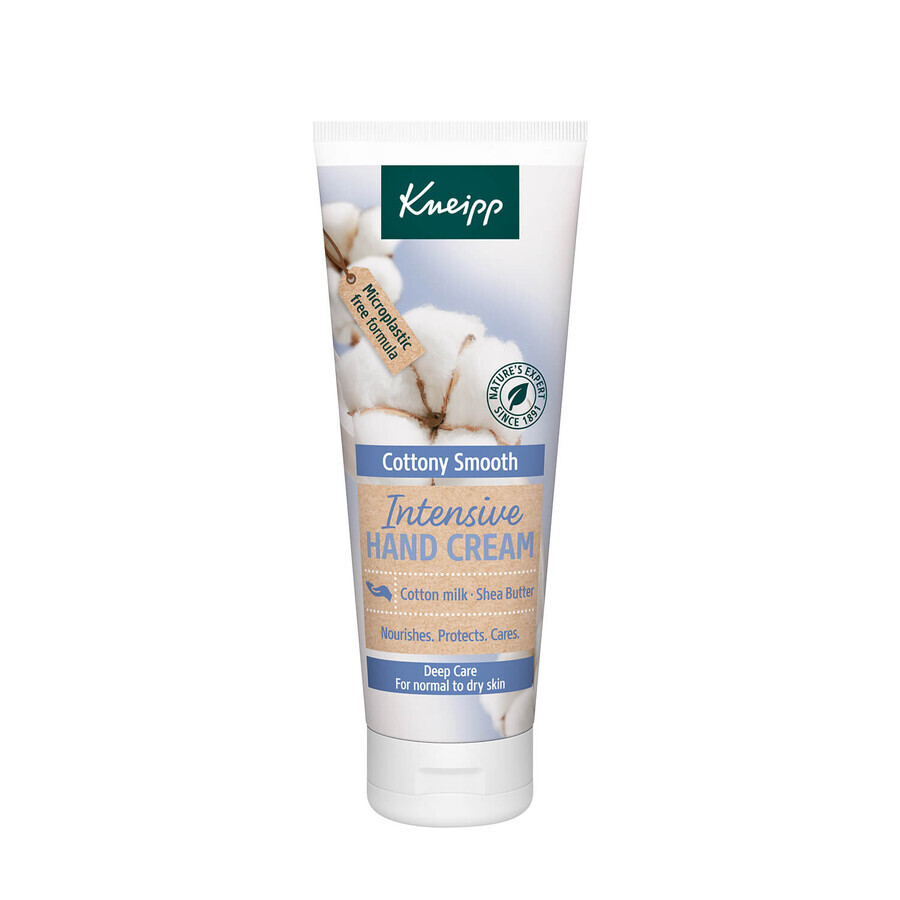 Kneipp Cottony Smooth Cotton, crème pour les mains, 75 ml