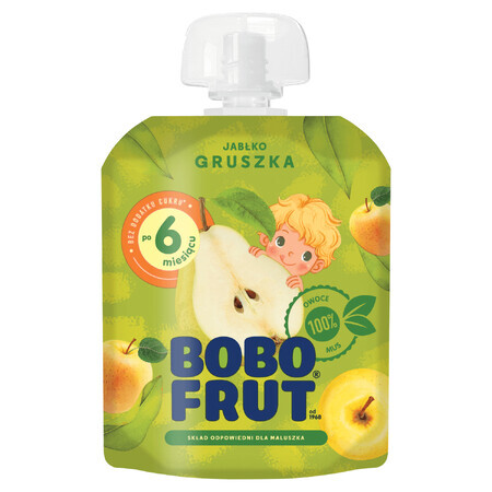 Bobo Frut Dessert in tubetto, mela, pera, dopo 6 mesi, 90 g