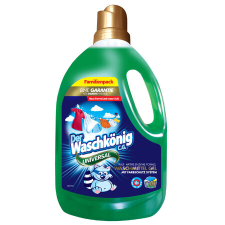 Der Waschkonig Universal, wasgel voor witte en gekleurde stoffen, 3.305 l