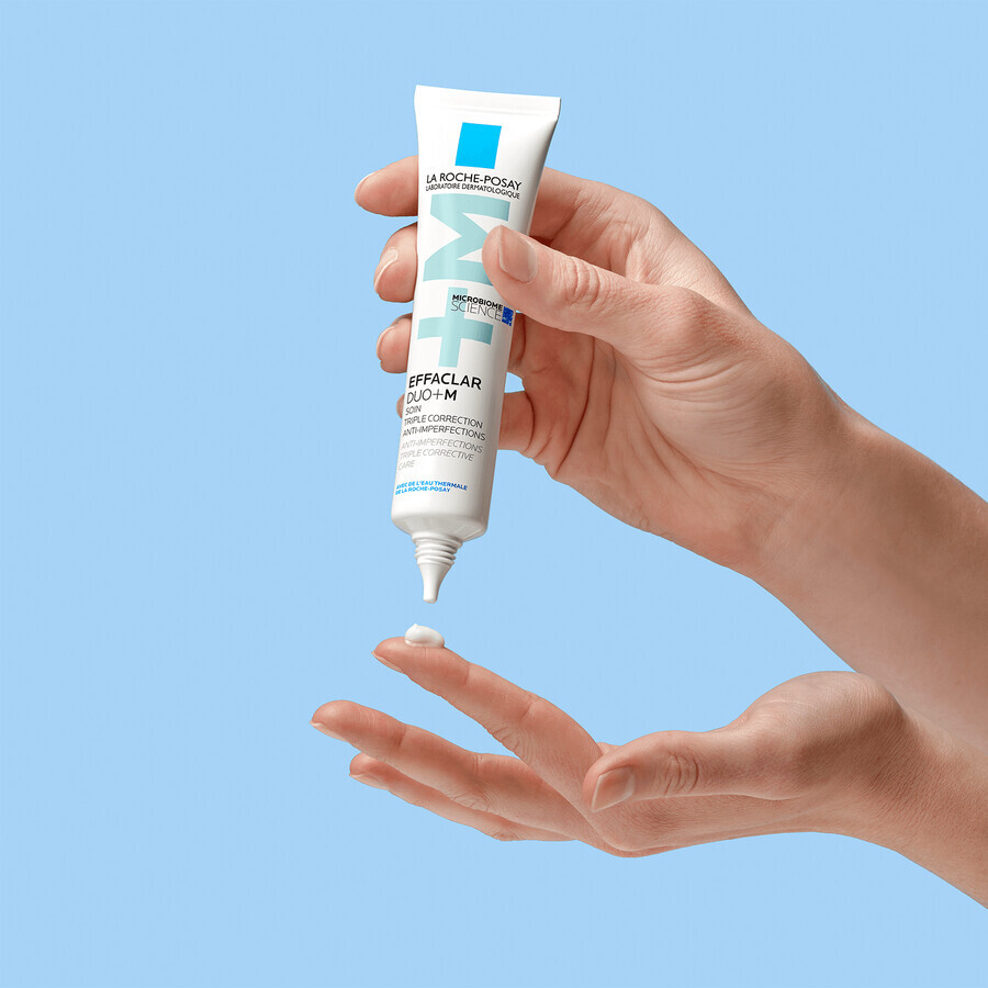 La Roche-Posay Effaclar DUO+M, crème hydratante pour les peaux à tendance acnéique, 40 ml