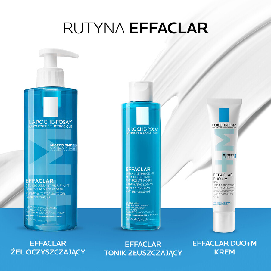 La Roche-Posay Effaclar DUO+M, crème hydratante pour les peaux à tendance acnéique, 40 ml