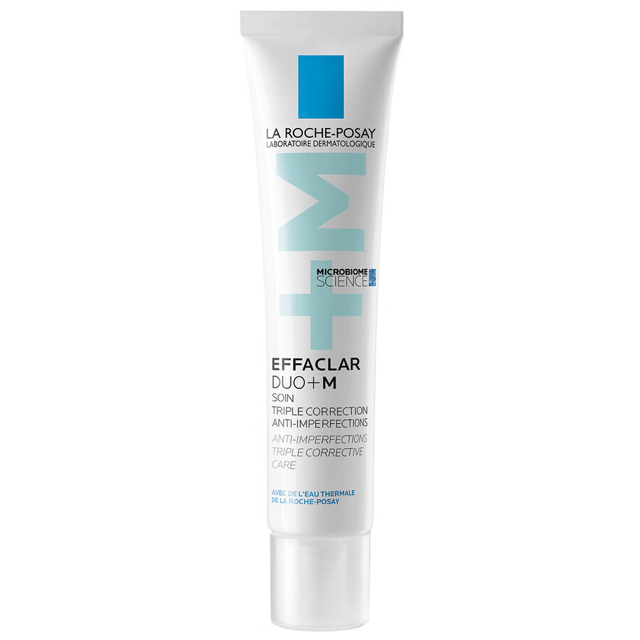 La Roche-Posay Effaclar DUO+M, crème hydratante pour les peaux à tendance acnéique, 40 ml