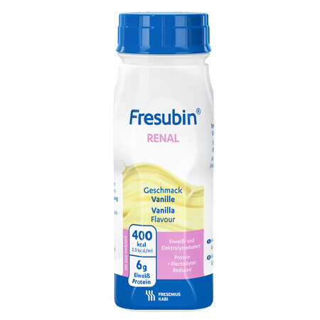 Fresubin Renal, voedingspreparaat, vanillesmaak, 4 x 200 ml