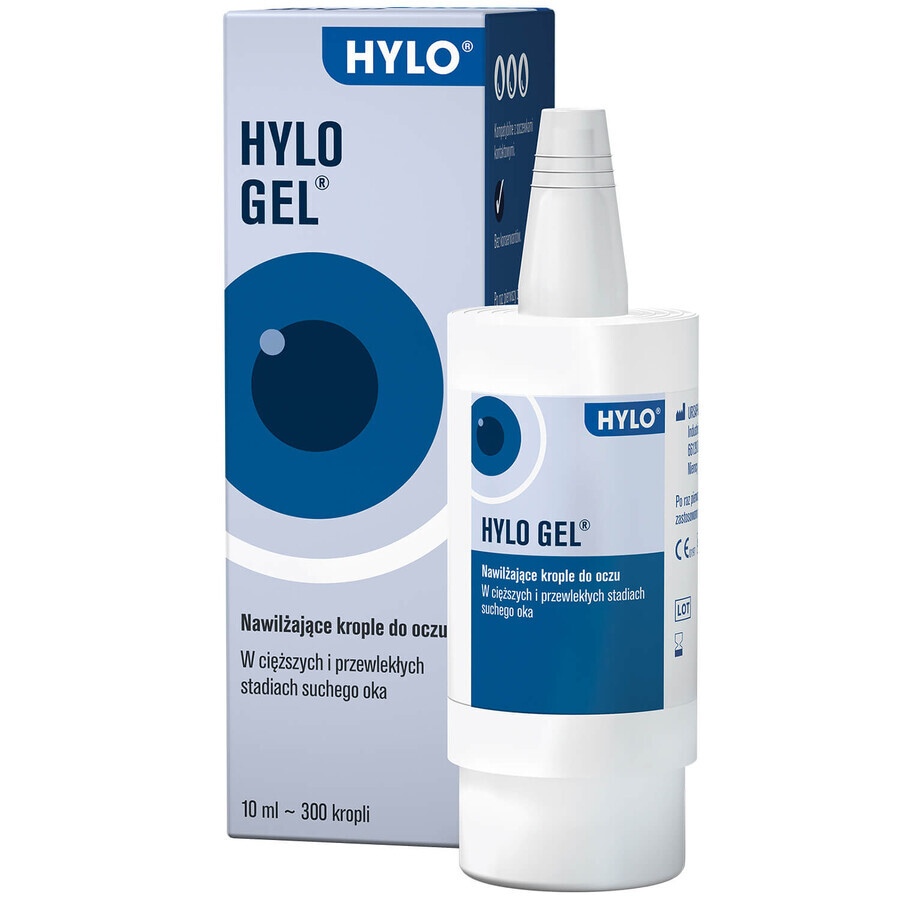 Hylo Gel, collyre hydratant, sans conservateur, 10 ml