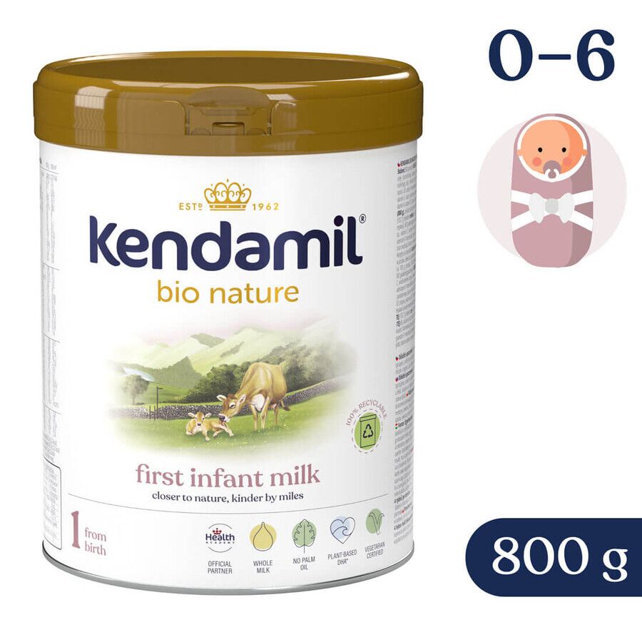 Kendamil Bio Nature 1, lait infantile, dès la naissance, 800 g