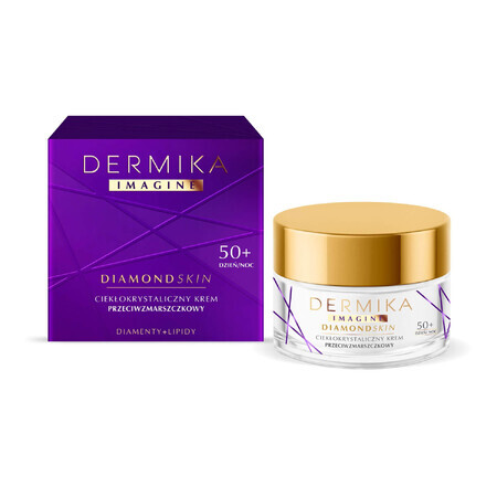 Dermika Imagine Diamond Skin 50+, warm crystalline anti-wrinkle cream, 50 ml