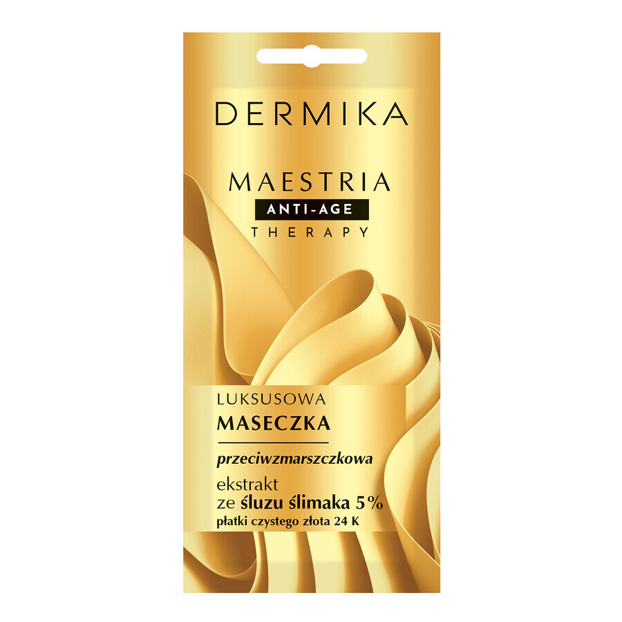 Dermika Maestria, Luxus-Anti-Falten-Maske, Schneckenschleim-Extrakt 5%, 7 g