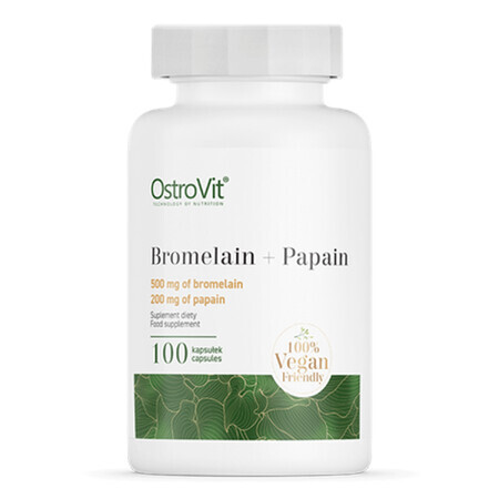 OstroVit Bromelain + Papain, 100 Kapseln