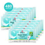 Opharm Moist Toilet Paper set, papier hygiénique humidifié, 10 x 48 pièces