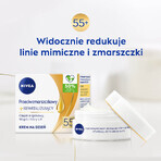 Nivea 55+, cremă de zi revitalizantă antirid SPF 15, 50 ml