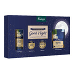 Set Kneipp Buona Notte, gel doccia 75 ml + olio da bagno 20 ml + olio per il corpo 20 ml + sale da bagno 60 g