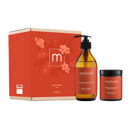 Set Mokosh Giardini di Mele, gel lavante per il corpo, 300 ml + lozione per il corpo, 180 ml