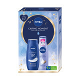 Nivea Caring Moment set, shower gel, Creme Care, 250 ml + body milk, smoothing, 250 ml