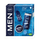 Set Nivea Men Protect &amp;amp; Care, gel douche 3-en-1 pour le visage, le corps et les cheveux, 250 ml + roll-on anti-transpiration, 48h, 50 ml + cr&#232;me pour le visage, le corps et les mains, 75 ml