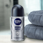 Nivea Men Silver Control kit, aftershave balm, antibacterial, 100 ml + antiperspirant roll-on, 48h, 50 ml + 3 in 1 shower gel for face, body and hair, 250 ml