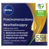 Nivea, cremă revitalizantă antirid 55+, cremă de noapte, 50 ml