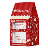 Nacomi Christmas Evening set, creamy body butter, 100 ml + exfoliating body foam, 200 ml