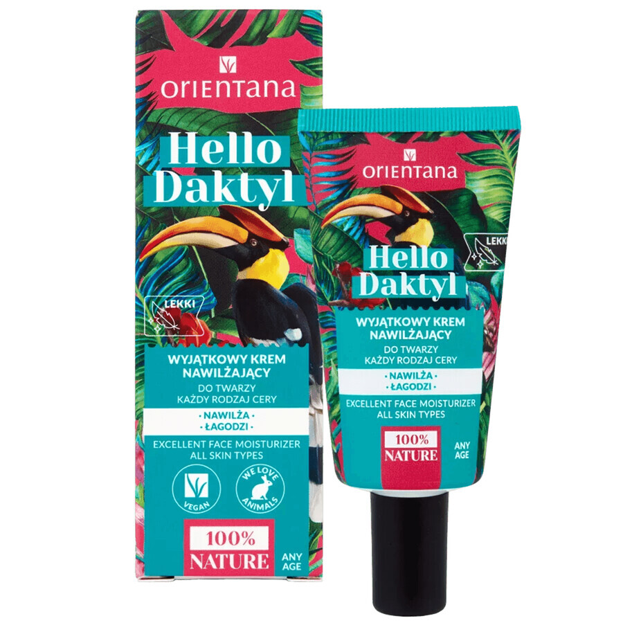 Orientana Hello Date Jungle Beauty BOX set, cremă hrănitoare confort, 40 ml, cremă hidratantă unică, 40 ml + lumânare de soia