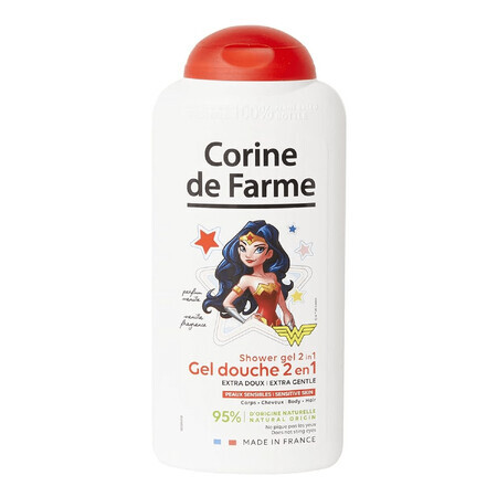 Corine De Farme Disney Wonder Woman set, eau de toilette, 30 ml + gel douche, 300 ml + pinces à cheveux, 2 pièces + bracelet, 1 pièce