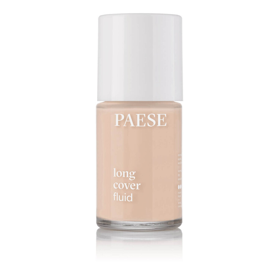 Paese Long Cover Fluid, fond de teint opaque, 01 Light Beige, 30 ml