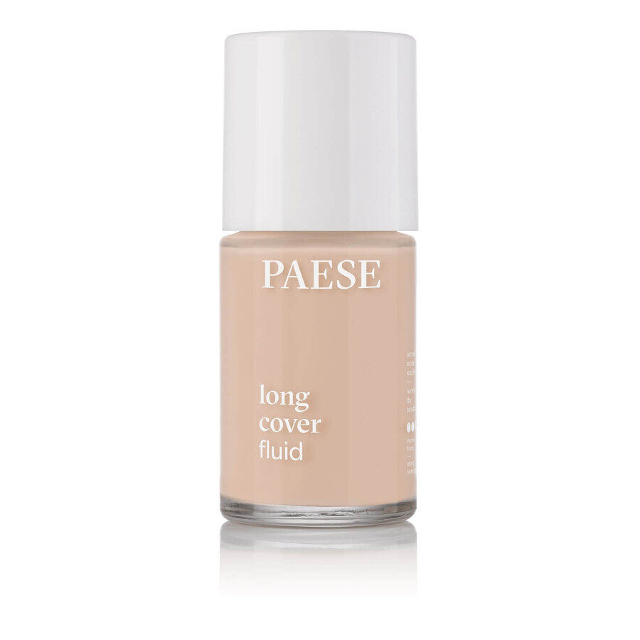 Paese Long Cover Fluid, fondotinta coprente, 1,5 Beige, 30 ml