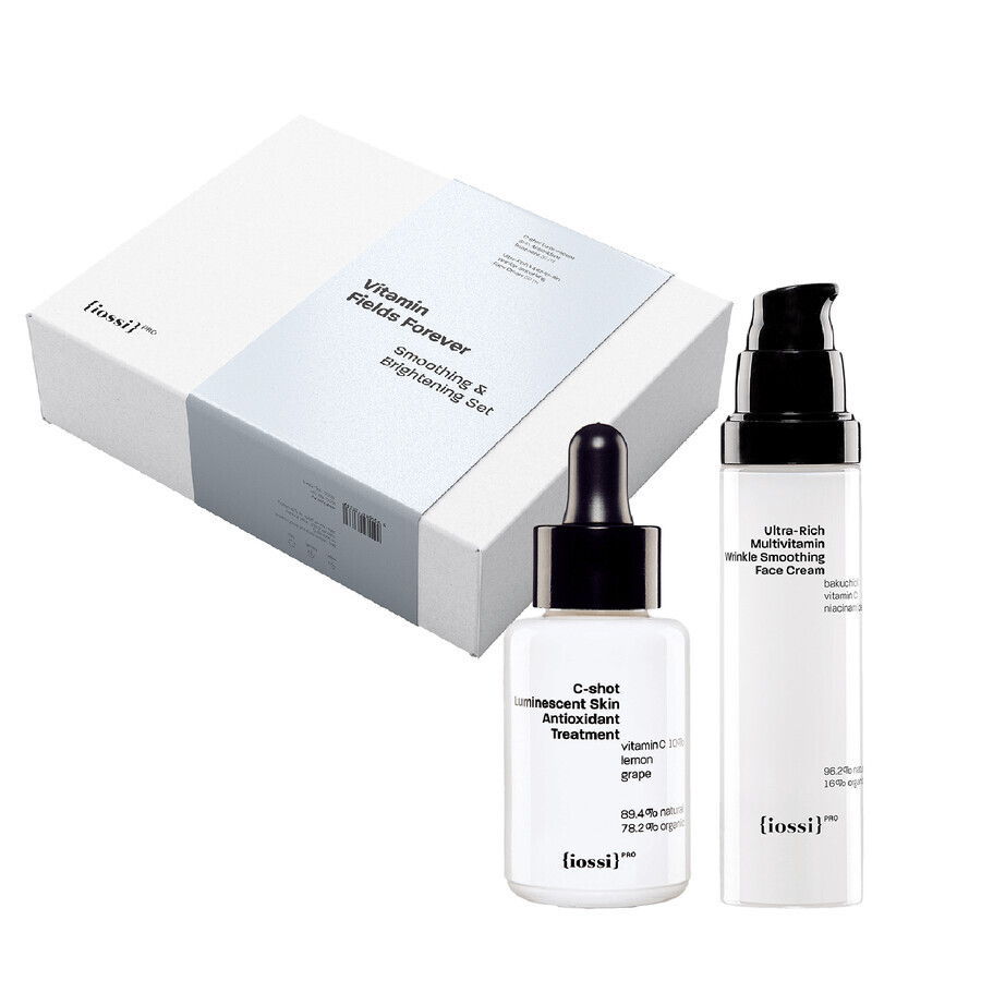 Iossi Pro Vitamin Fields Forever Smoothing &amp; Brightening set, crème visage, 50ml + sérum visage, 30ml