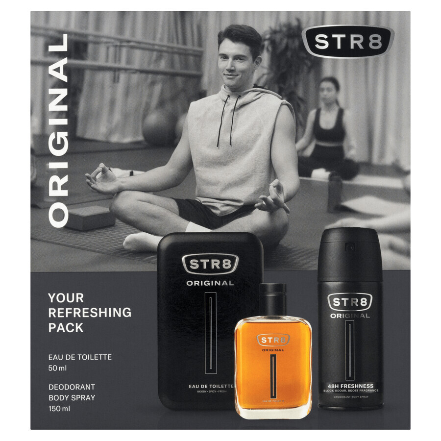 STR8 Original set, eau de toilette, 50 ml + spray déodorant, 150 ml