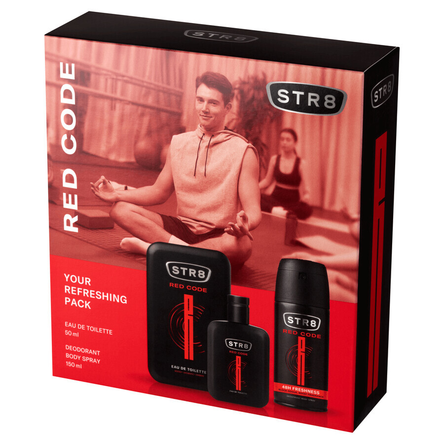 STR8 Red Code set, eau de toilette, 50 ml + desodorante en spray, 150 ml