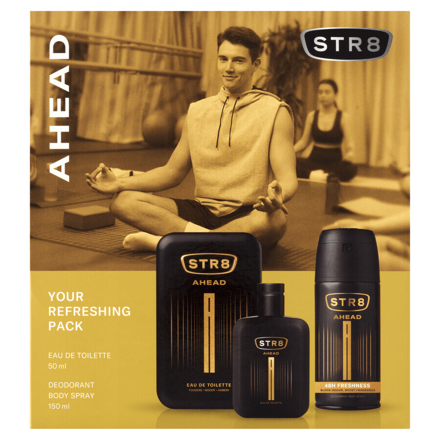 STR8 Ahead set, eau de toilette, 50 ml + deodorant spray, 150 ml