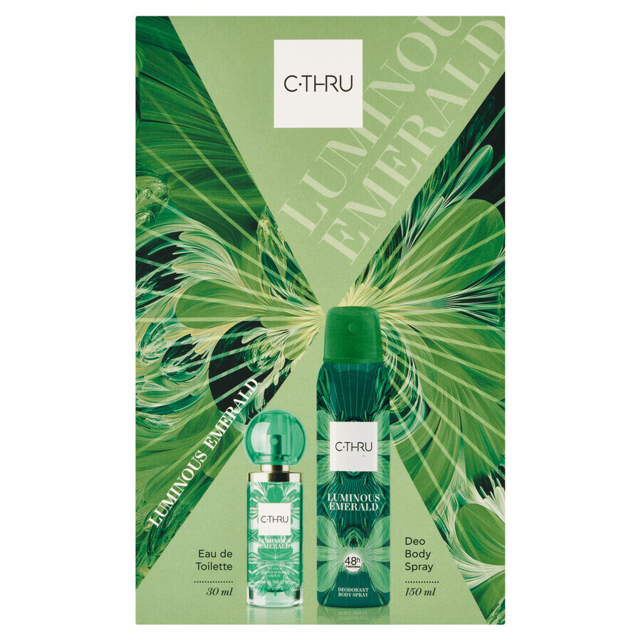 C-THRU Luminous Emerald set, eau de toilette, 30 ml + spray déodorant 150 ml