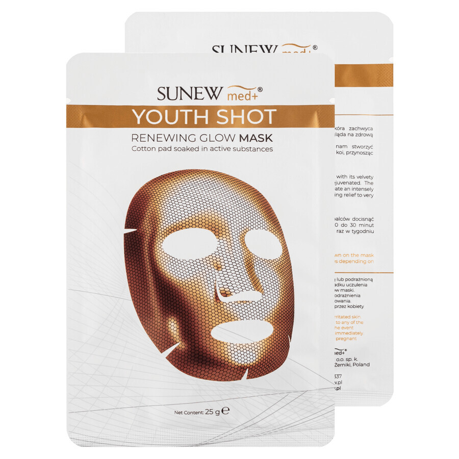 SunewMed+ Youth Shot, masque en feuille régénérant et éclaircissant, 1 pièce