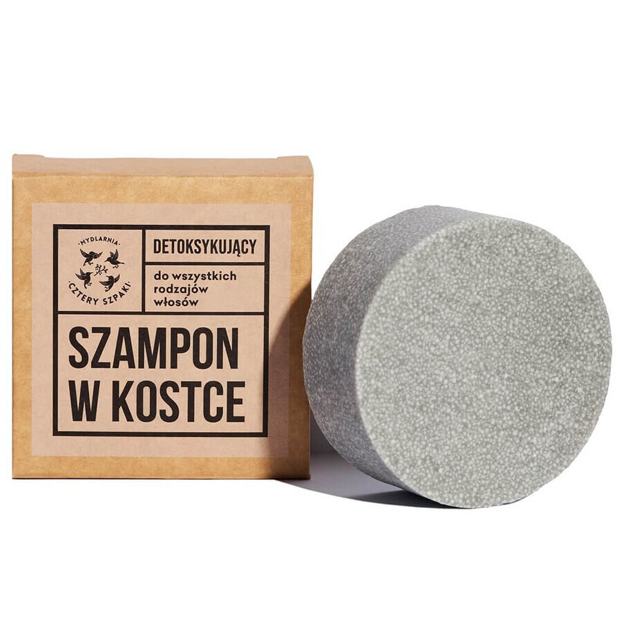 Cztery Szpaki, șampon detoxifiant în bară, 75 g