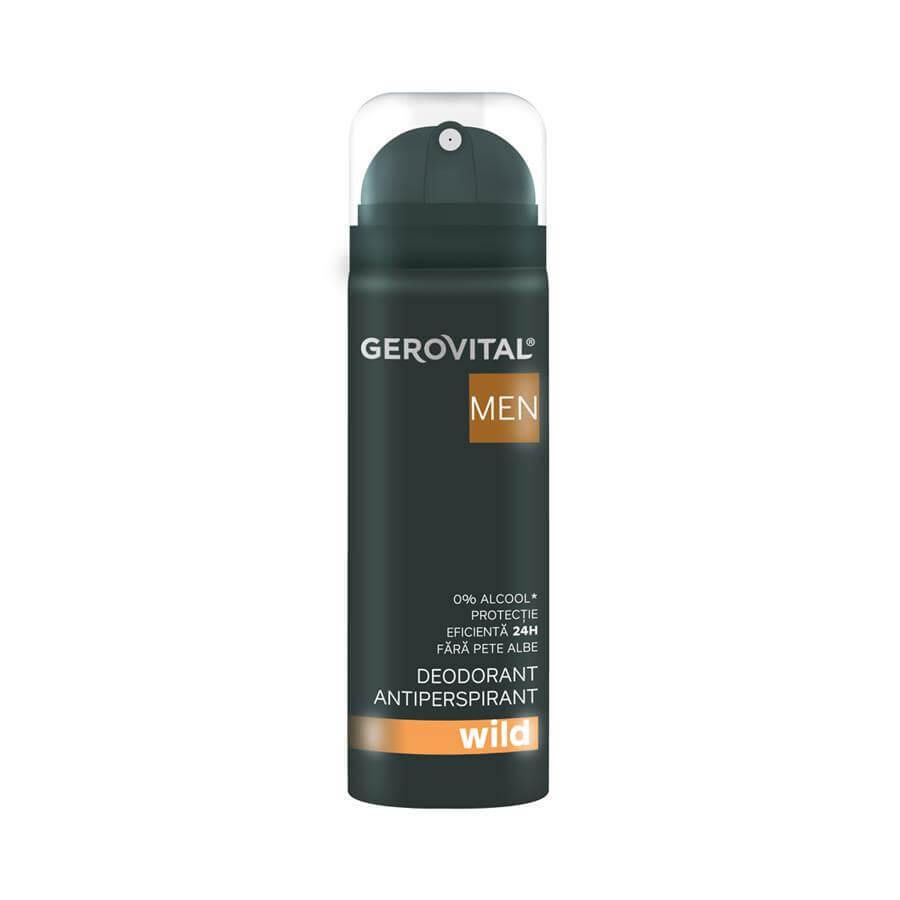 Antitranspirant Deodorant Wild Gerovital Men, 150 ml, Farmec