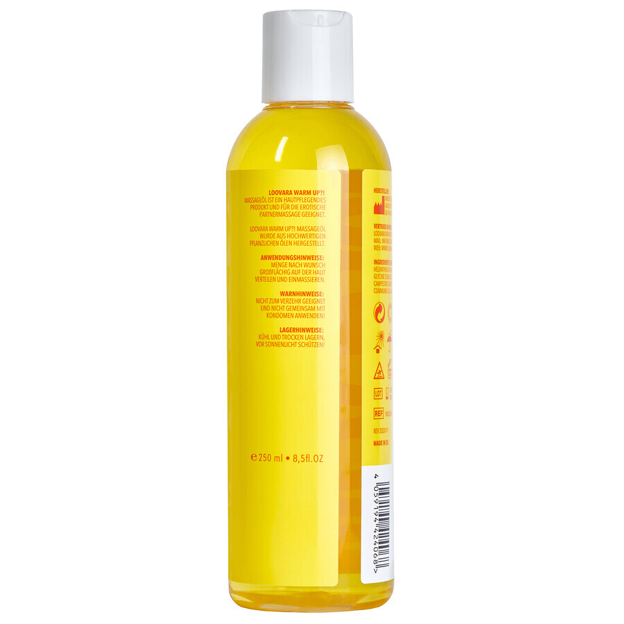 Loovara Warm Up, huile de massage chauffante, 250 ml