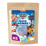 Paw Patrol, boules de bain pétillantes, mûre, framboise, 5 x 50 g