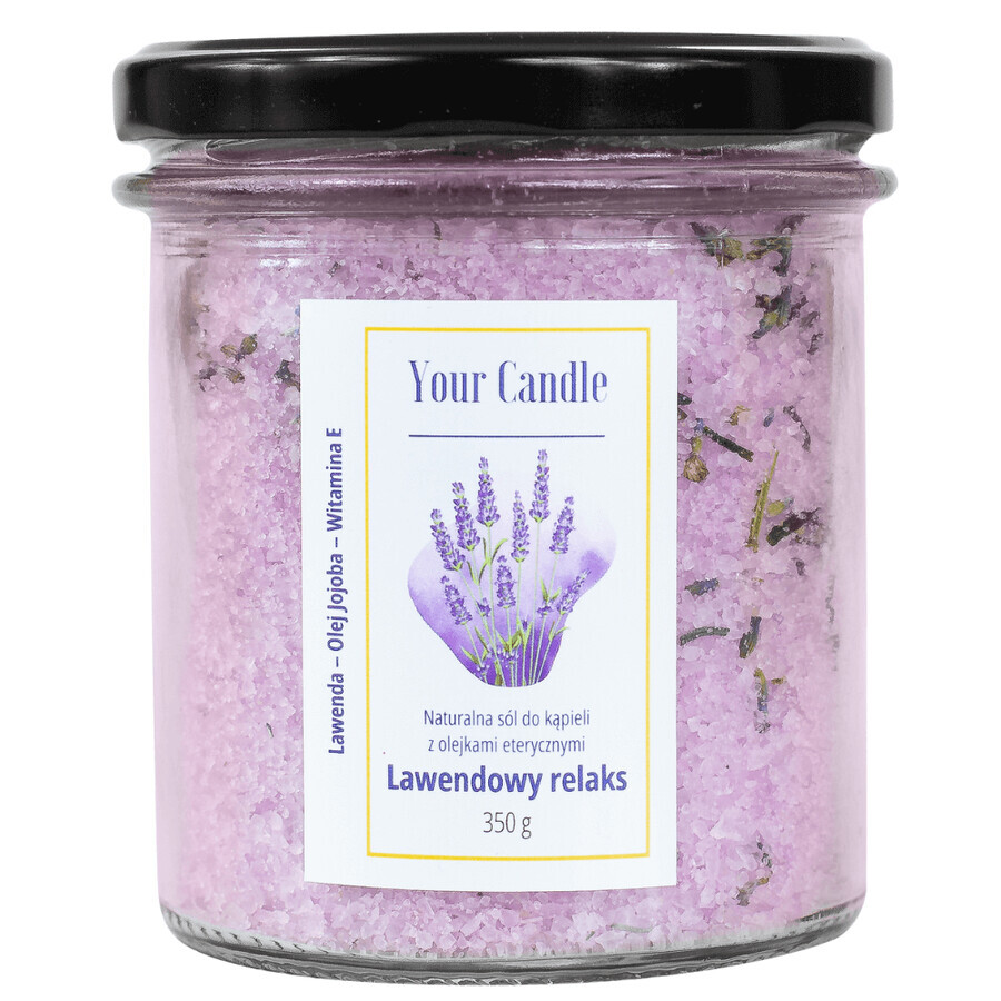 Your Candle, sel de bain naturel aux huiles essentielles, Lavande Relaxation, 350 g