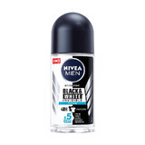 Déodorant roll-on Black & White Invisible Fresh pour hommes, 50 ml, Nivea