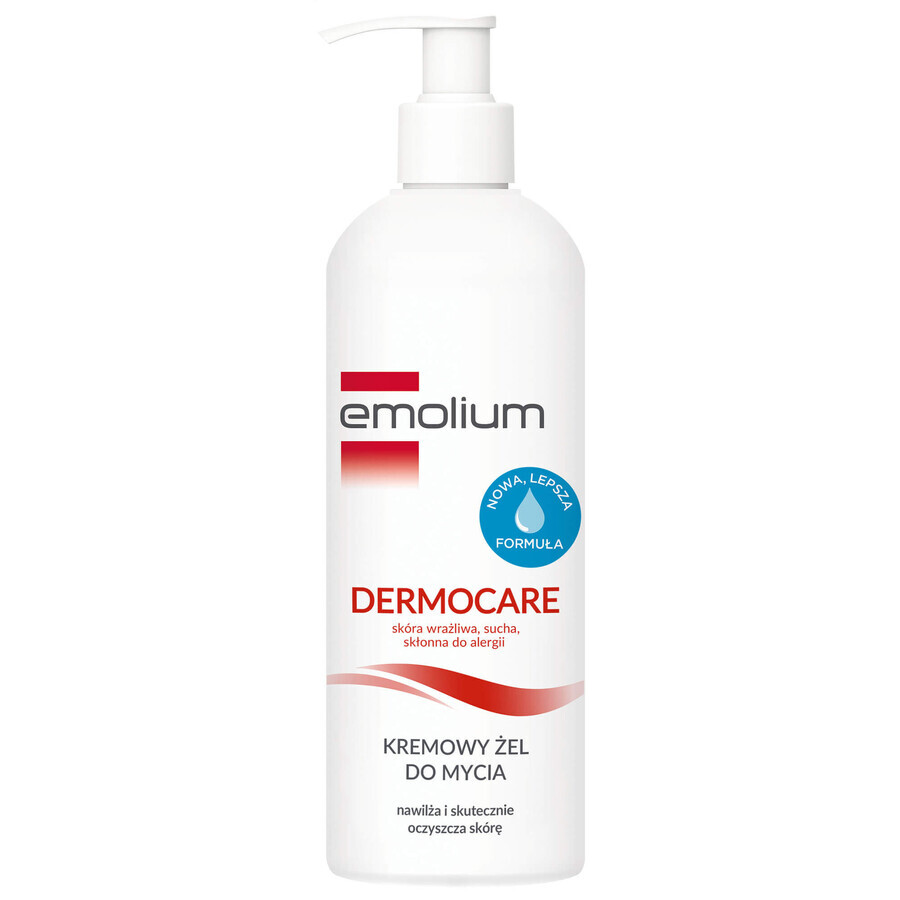 Set Emolium Dermocare, emulsión corporal, 400 ml + gel limpiador cremoso, 400 ml + emulsión de baño, 50 ml gratis