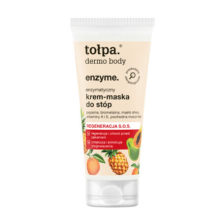 Tolpa dermo body enzyme, masque-crème enzymatique pour les pieds, 60 ml