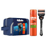 Gillette Proglide Set, rasoir, 1 pc + lame, 1 pc + gel de rasage, 200 ml + sac cosmétique, 1 pc