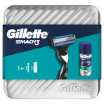 Set Gillette Mach 3, aparat de ras, 1 buc + gel de ras, 75 ml