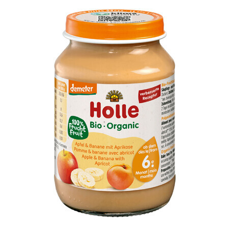 Holle-Dessert Apfel mit Banane und Aprikose BIO, nach 6 Monaten, 190 g